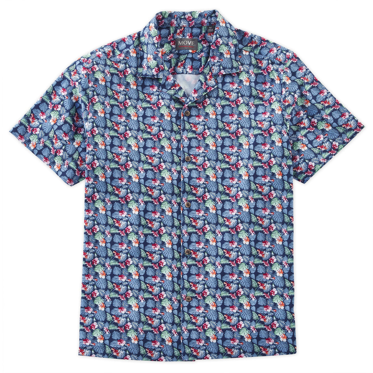 Lido Men&#39;s Short Sleeve Navy Print Shirt