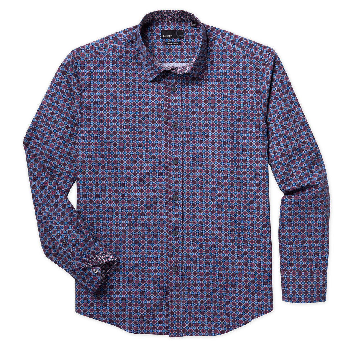 Berne Men&#39;s Long Sleeve Woven Kaleidoscope Shirt