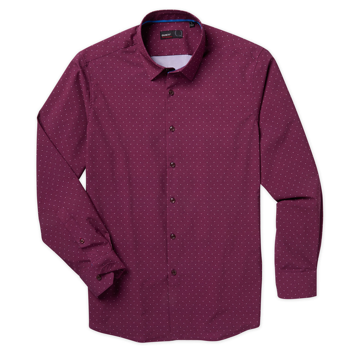 Darien Men&#39;s Long Sleeve Woven Polka Dot Shirt