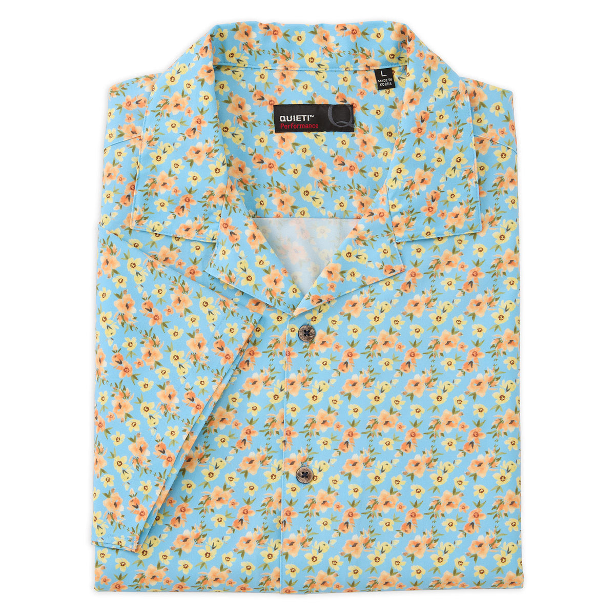 Thomas Men&#39;s Blue Geo Print Short Sleeve Polo Shirt